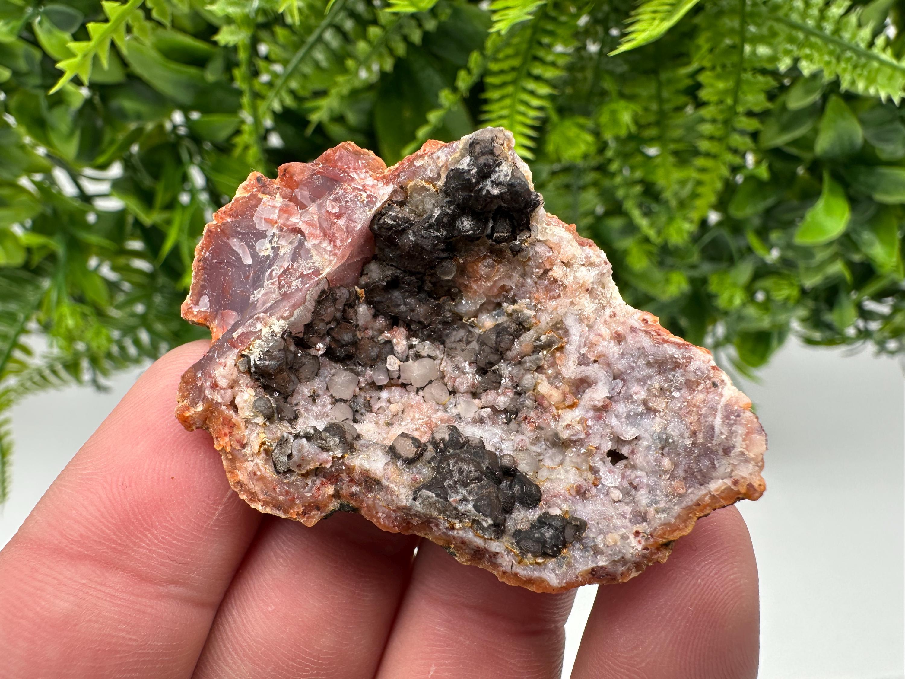 Moroccan Red Chalcedony Crystal Specimen: Rare Mineral Gift