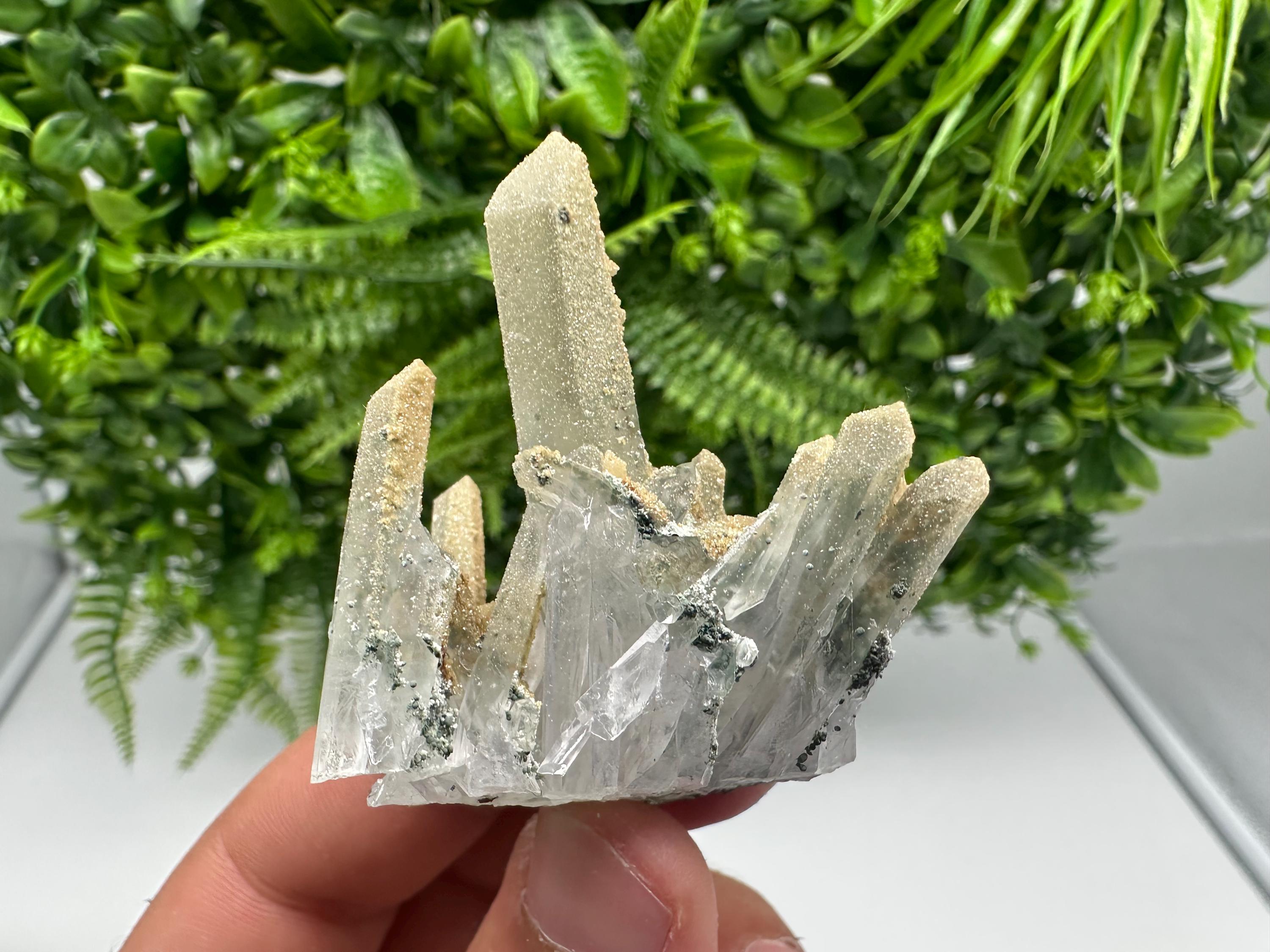 Quartz whit Brown Rhodochrosite from Djurcovo mine,Bulgaria,Quartz,Rhodochrosite cluster,natural mineral,collection crystal,mineral specimen