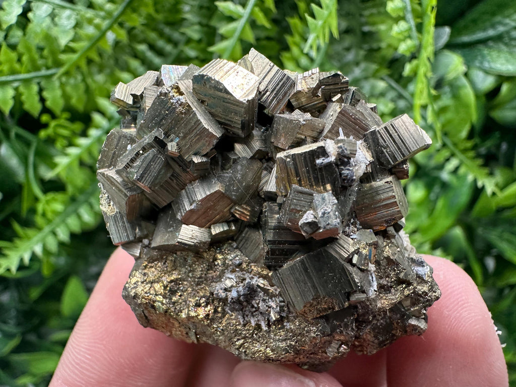 Rainbow Pyrite Cluster from Bulgaria: Home Decor Gift