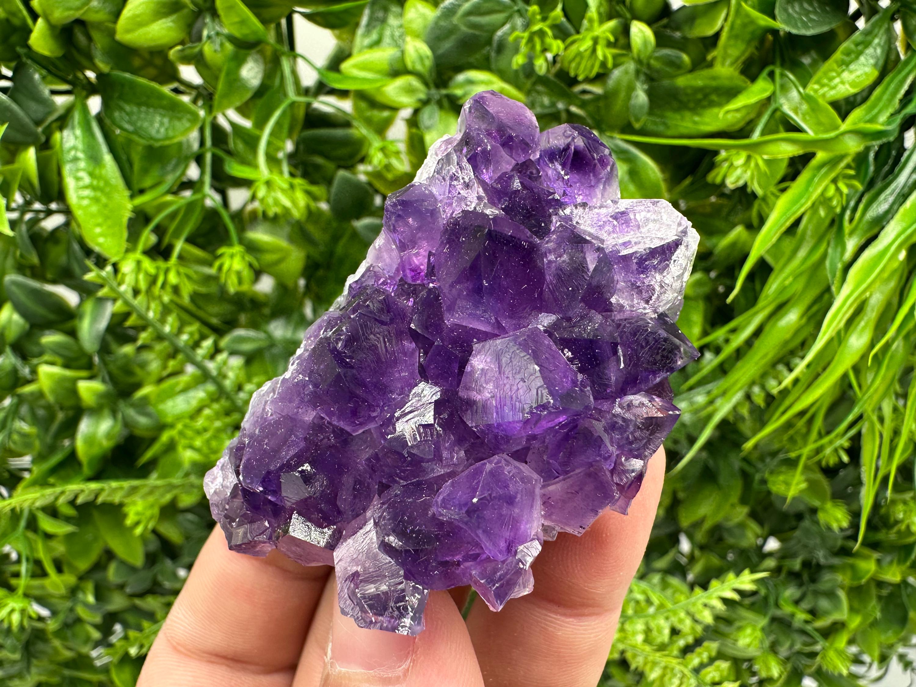Uruguay Amethyst Cluster: Natural Purple Quartz Crystal, Home Decor