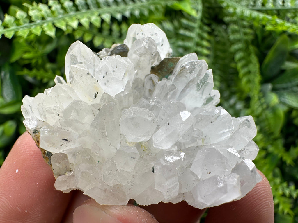 Transparent Quartz with Chalcopyrite, Djurcovo Mine, Bulgaria