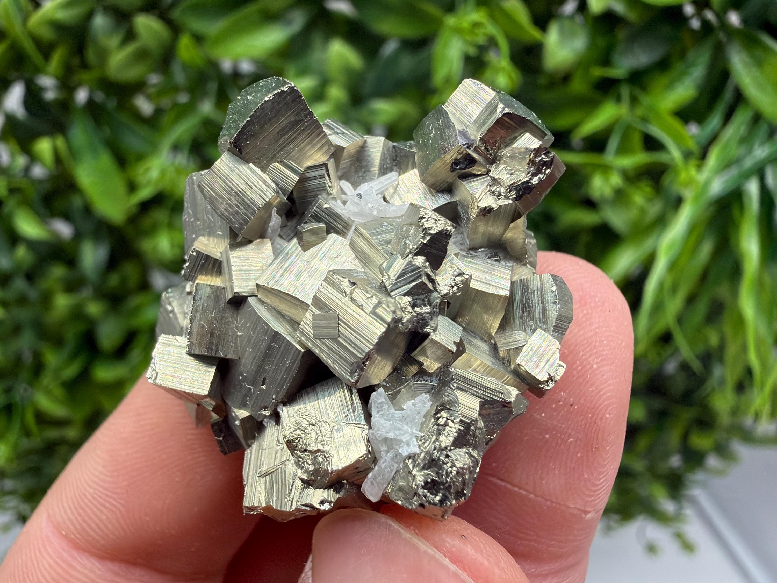 Rare Floating Pyrite Cluster, Fool’s Gold Crystal Decor