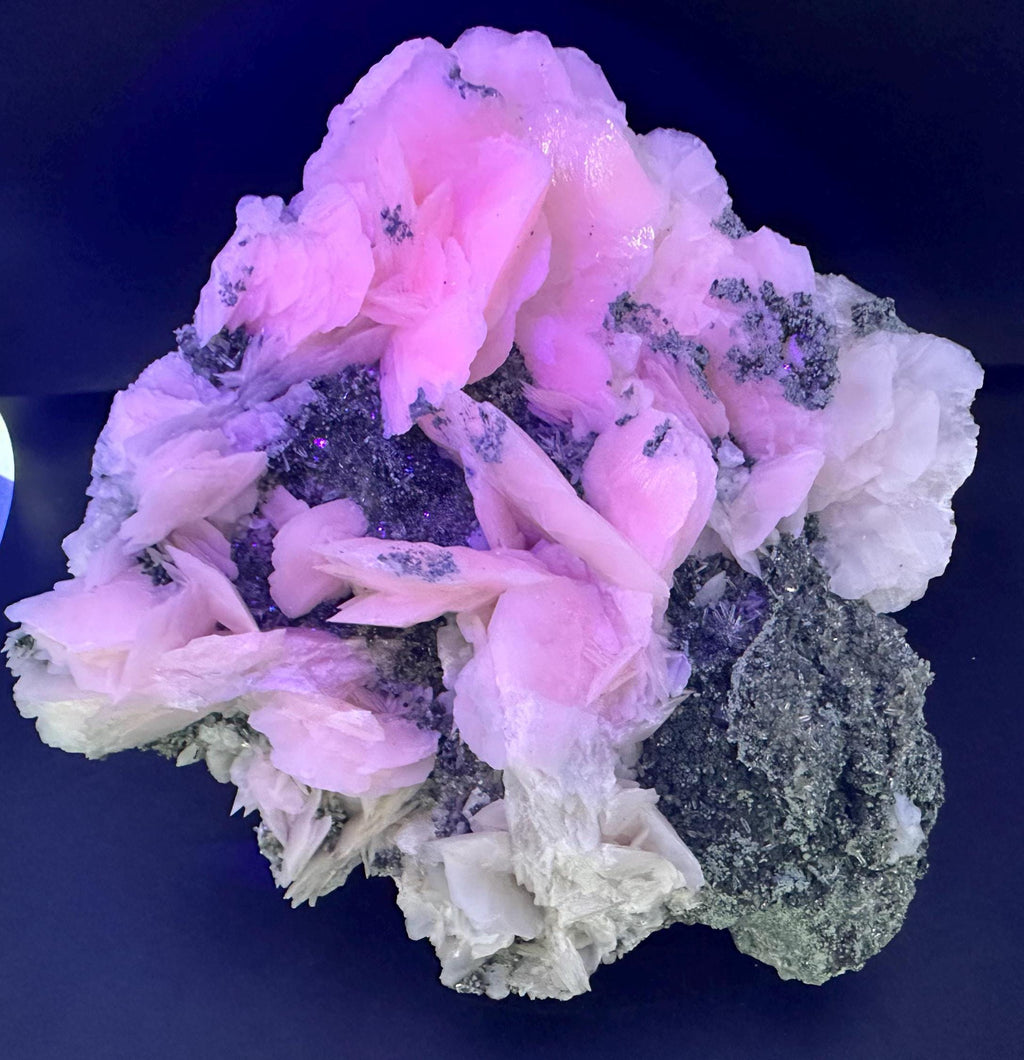 Large Mangano Calcite Wings on Chlorite Matrix, Bulgaria Mineral Specimen