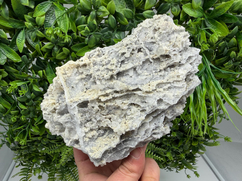 Chalcedony Quartz Cluster with Chlorite - Bulgaria Mineral Specimen