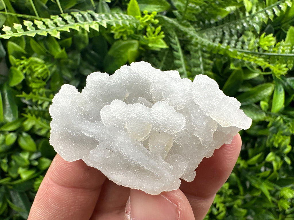 Blue Chalcedony Quartz with Chlorite Inclusions: Home Decor Crystal