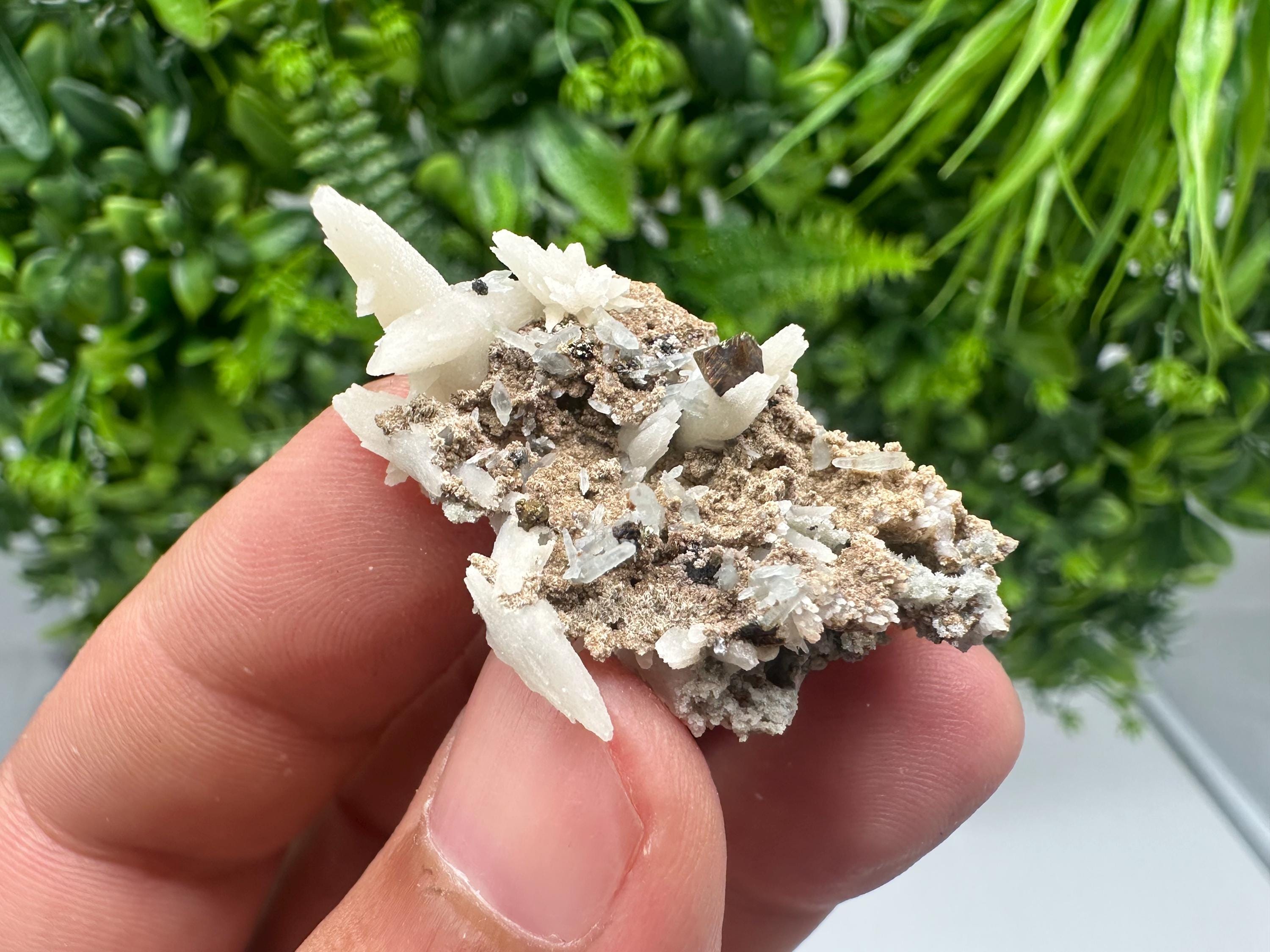 Rare Rainbow Pyrite Calcite Mineral Specimen, Madan Bulgaria
