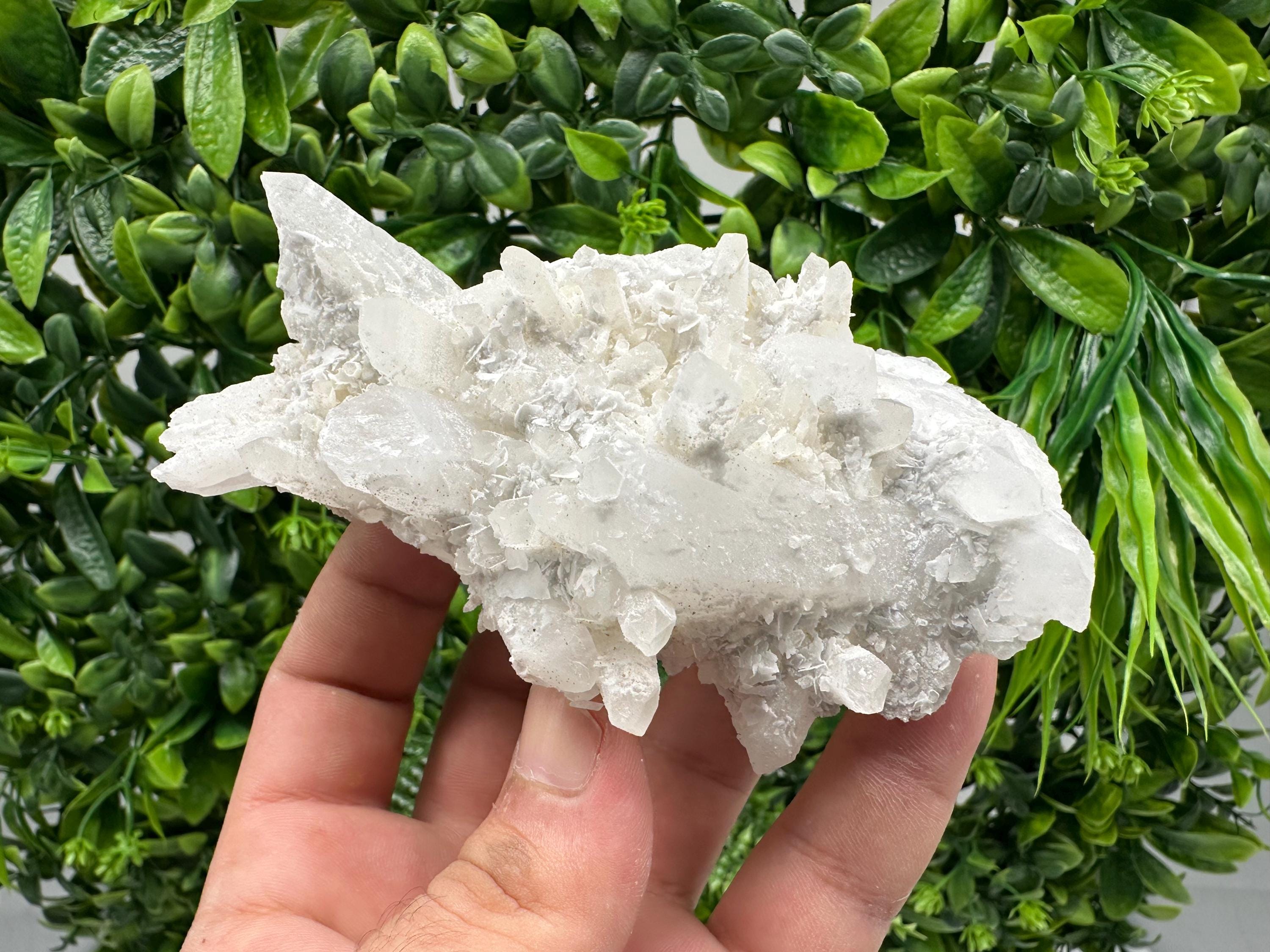 Wonderful Quartz white Chlorite and Calcite from Borieva mine,Bulgaria,natural,collection mineral specimen,home decor stone,collectible's