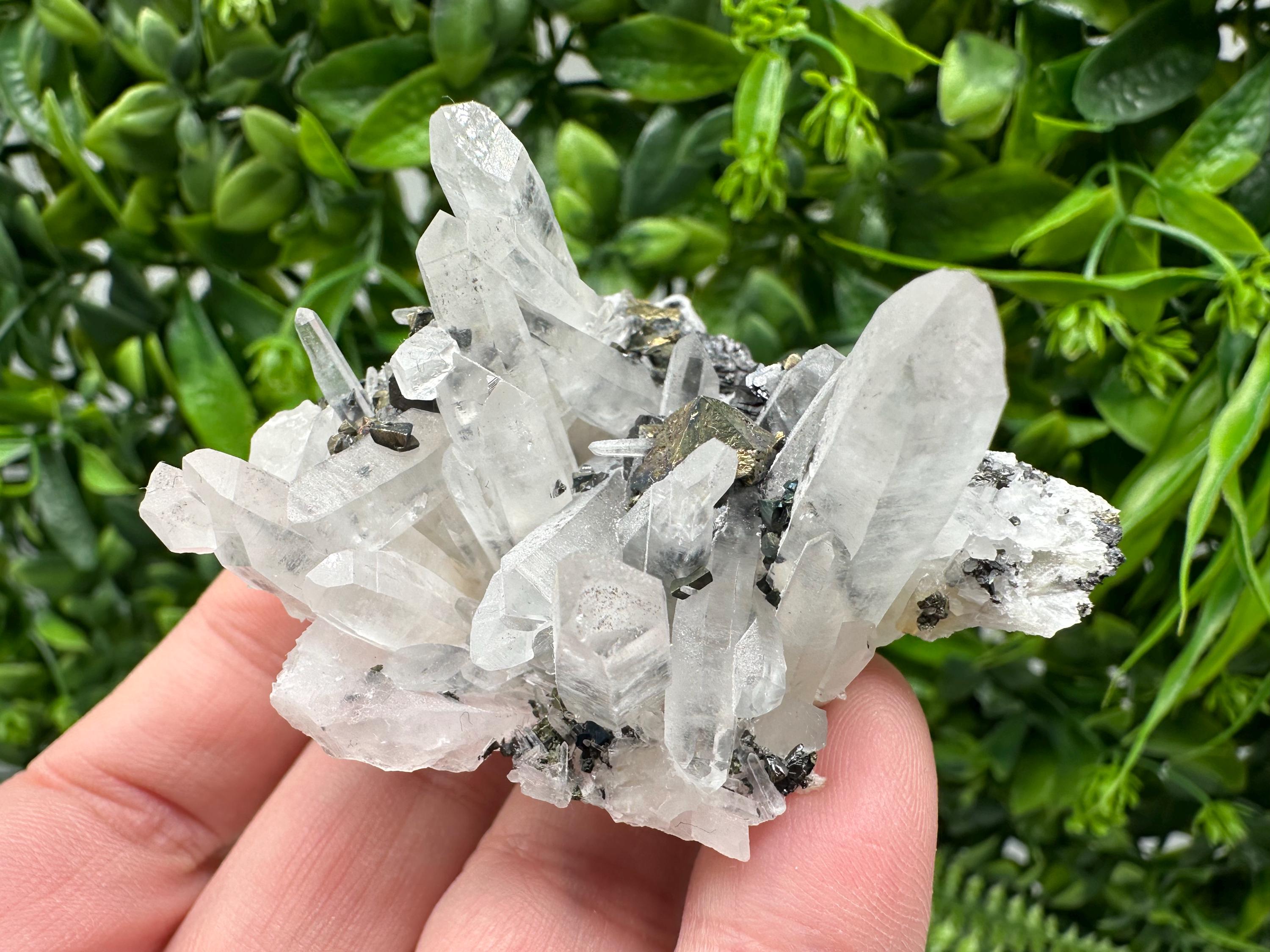 Wonderful Sphalerite Chalcopyrite on  Quartz whit Galena feom 9 th September mine,Bulgaria,natural,collection mineral specimen,gift