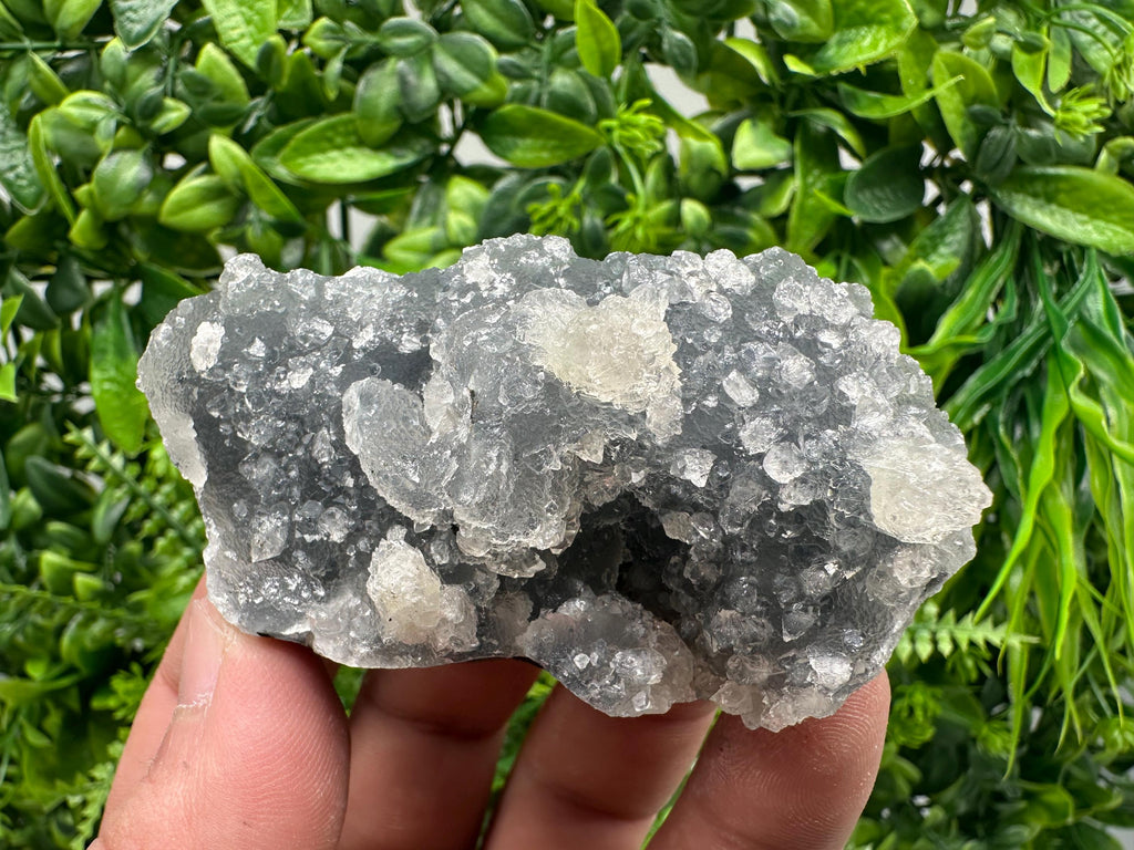 Apophyllite Stilbite on Chalcedony, India Crystal Specimen