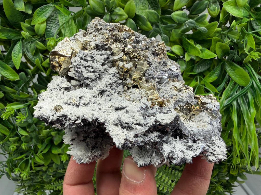 Pyrite Sphalerite Quartz  Mineral Specimen, Krushev dol Mine