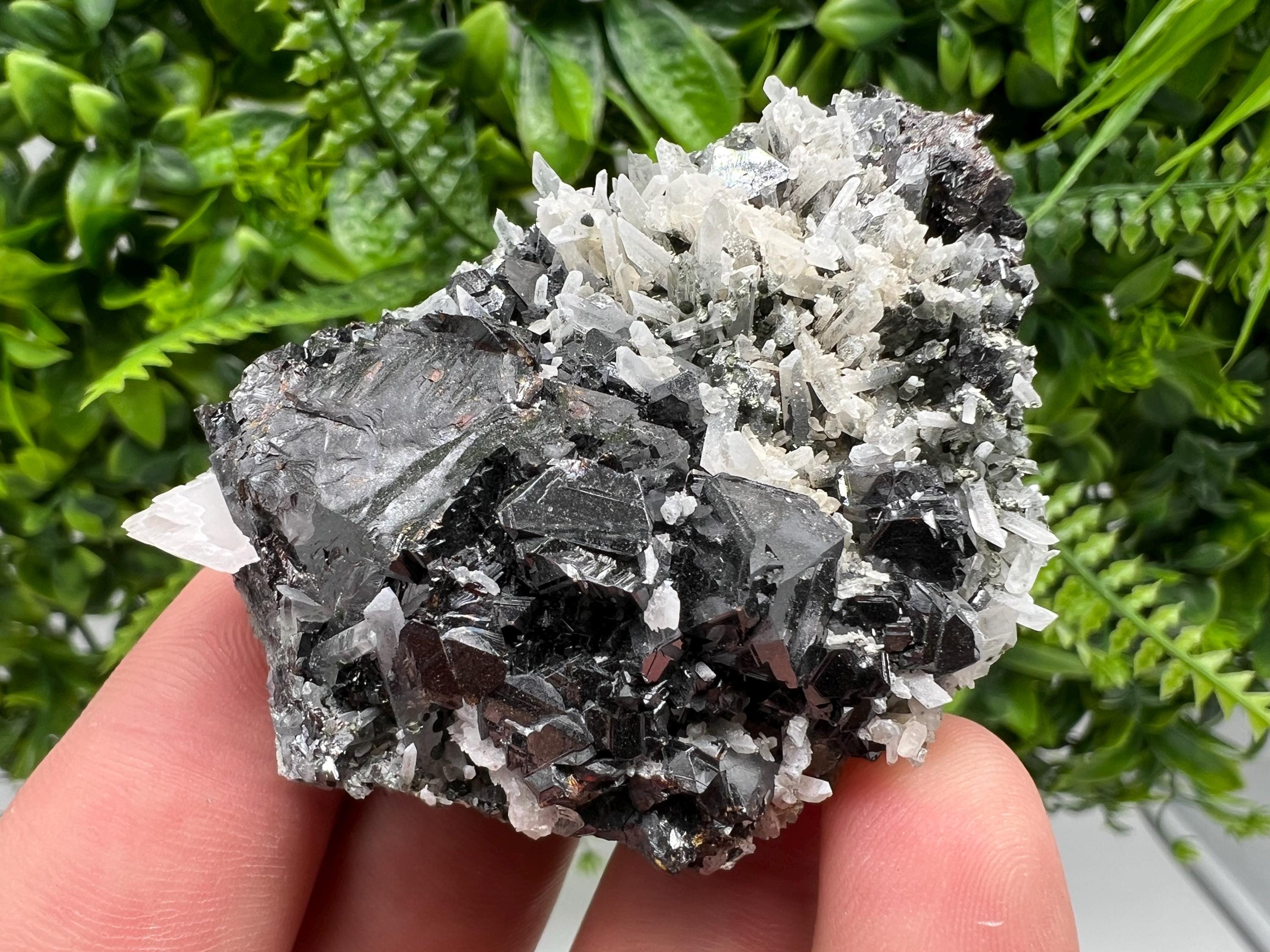 Wonderful Sphalerite,Quartz on Chlorite matrix,from Borieva mine,Madan,Bulgaria,natural collection mineral specimen,rare crystal,home decor