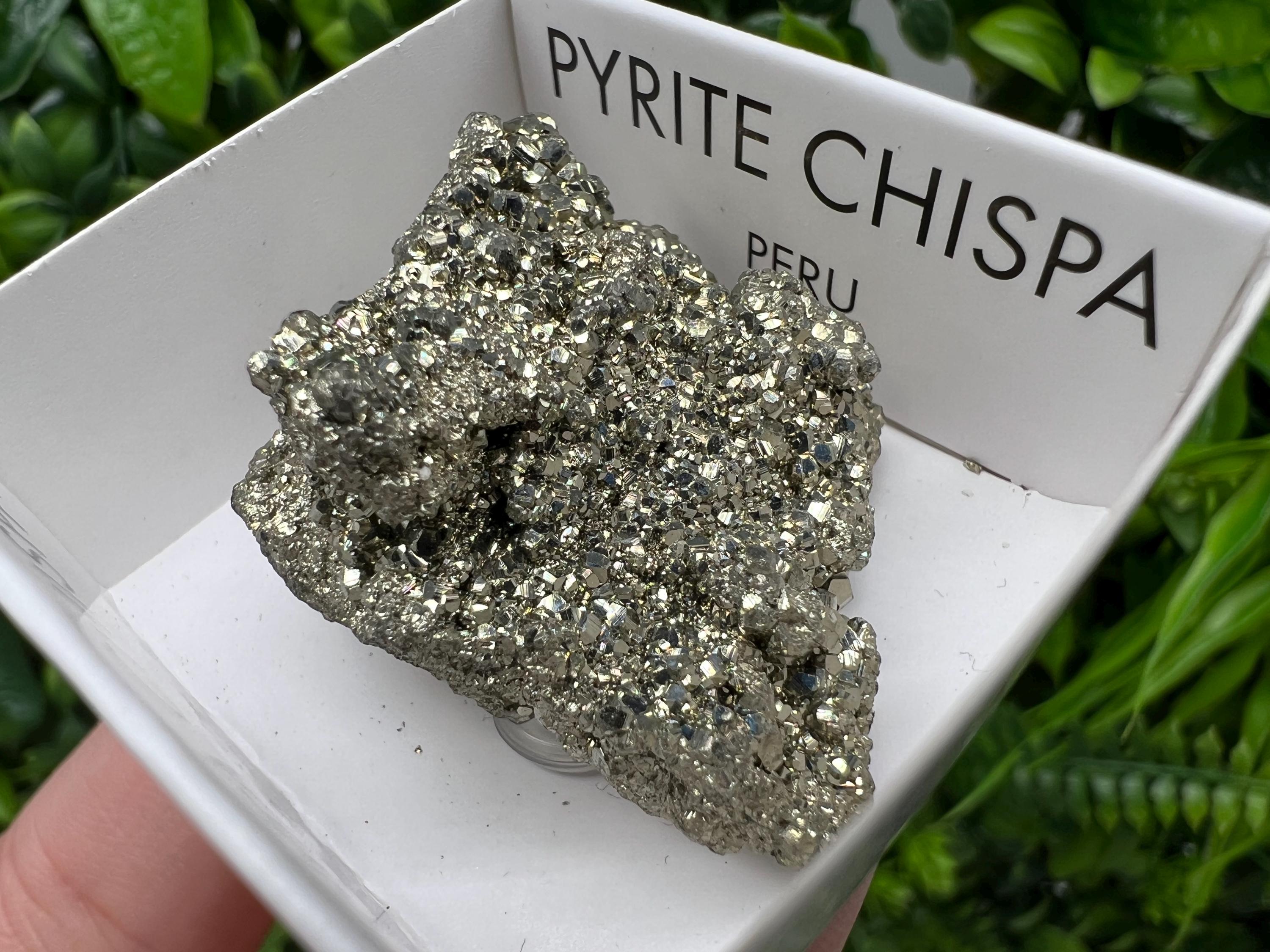 Peruvian Pyrite Cluster: Shiny Cube Mineral Specimen, Home Decor Stone