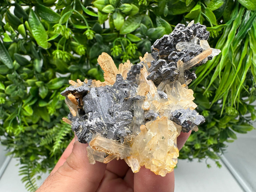 Galena Cluster with Siderite and Quartz: 9th September Mine, Bulgaria
