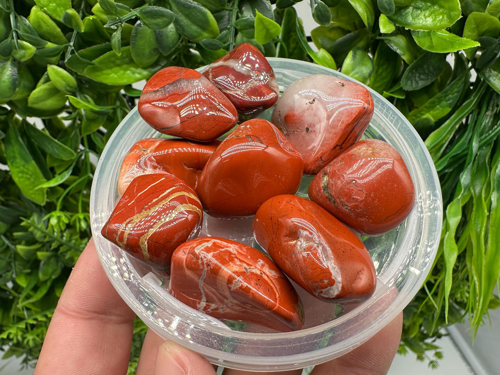 Red Jasper Tumbled Stone: Healing Crystal, Zodiac Gemstone