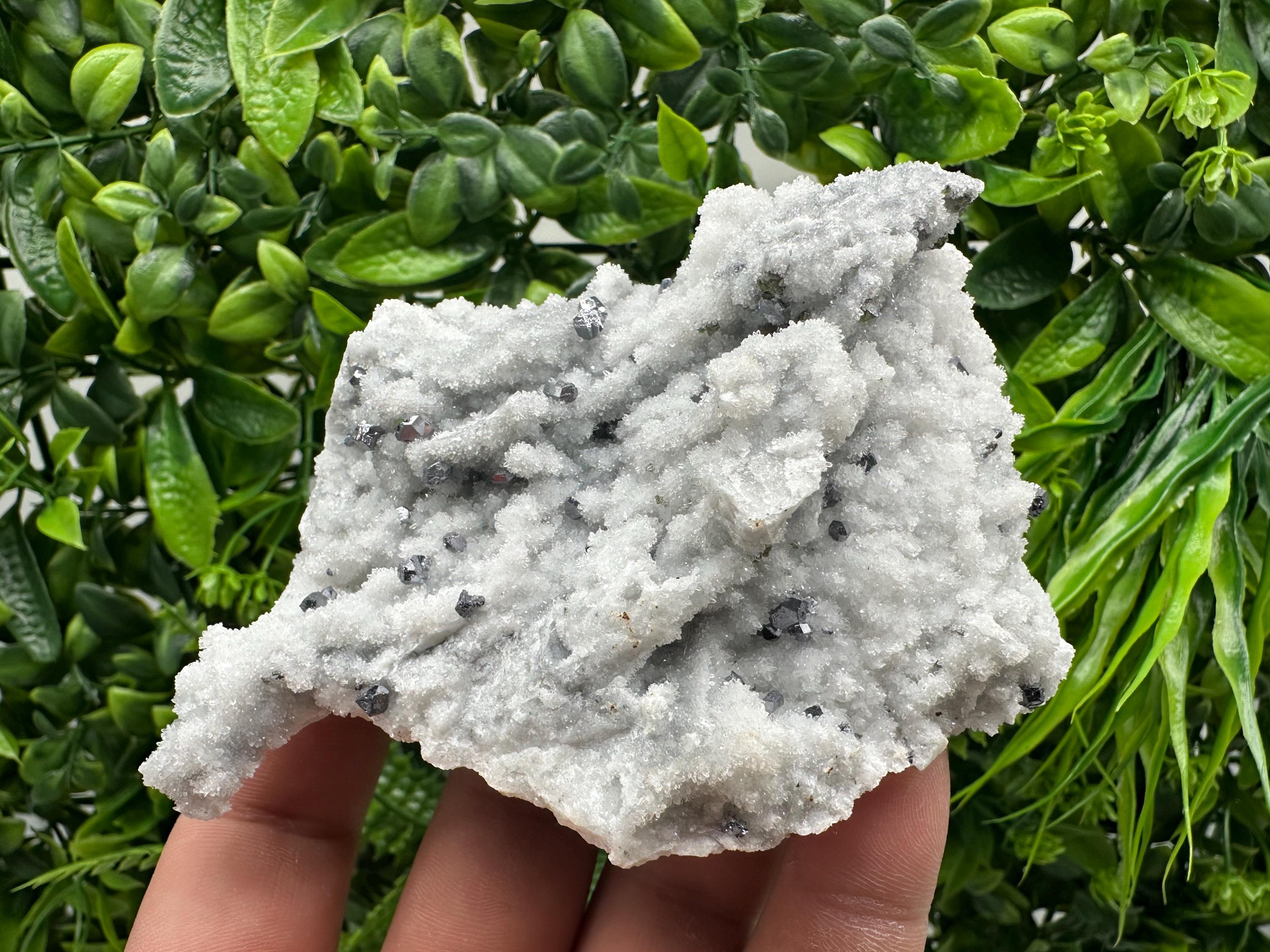 Mirror Galena on Chalcedony, Krushev dol Mine Mineral Specimen