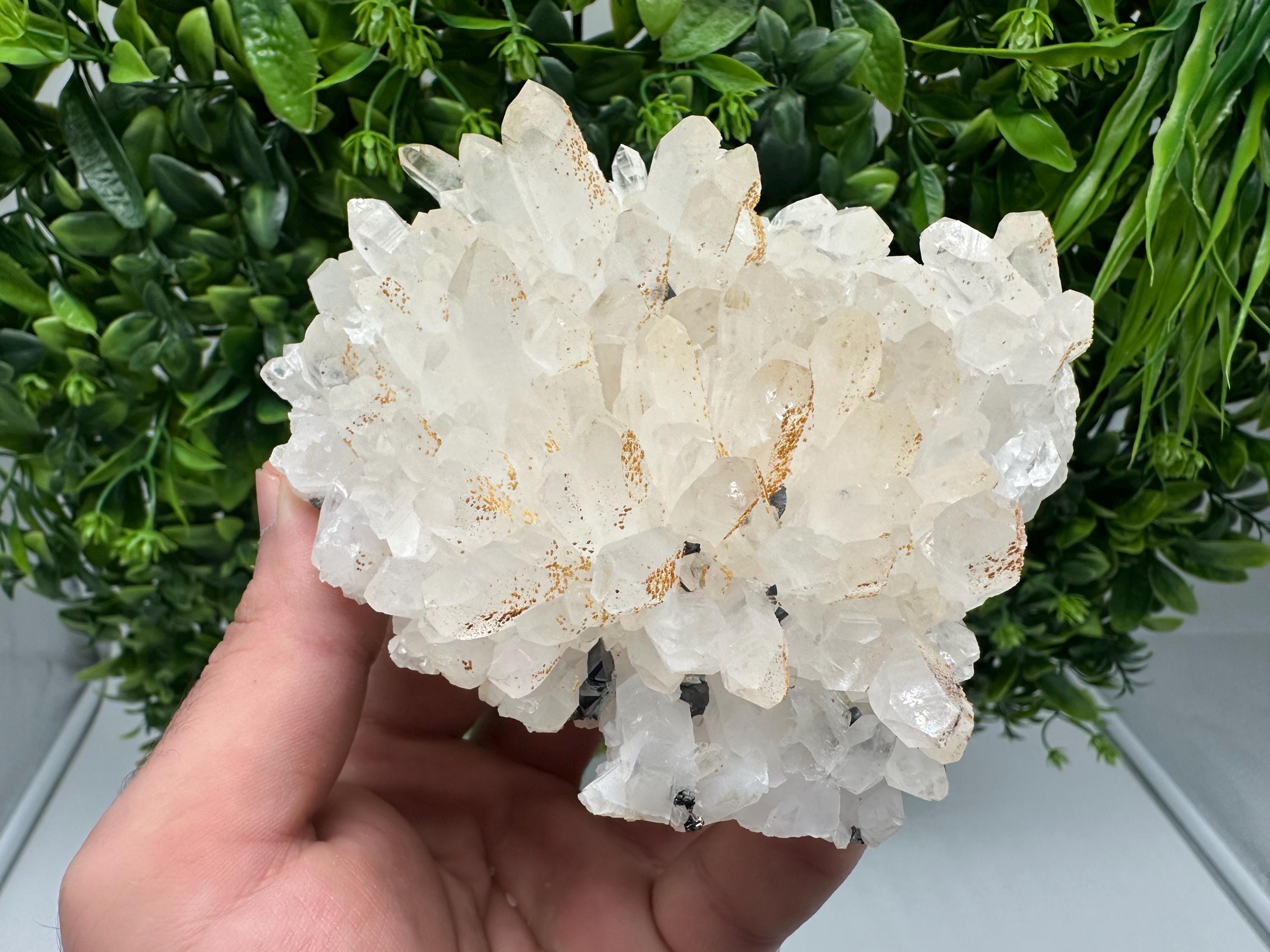 Transparent Quartz whit Siderite 9th September mine Bulgaria natural minerals souvenir crystal stone gift minerals collection rock