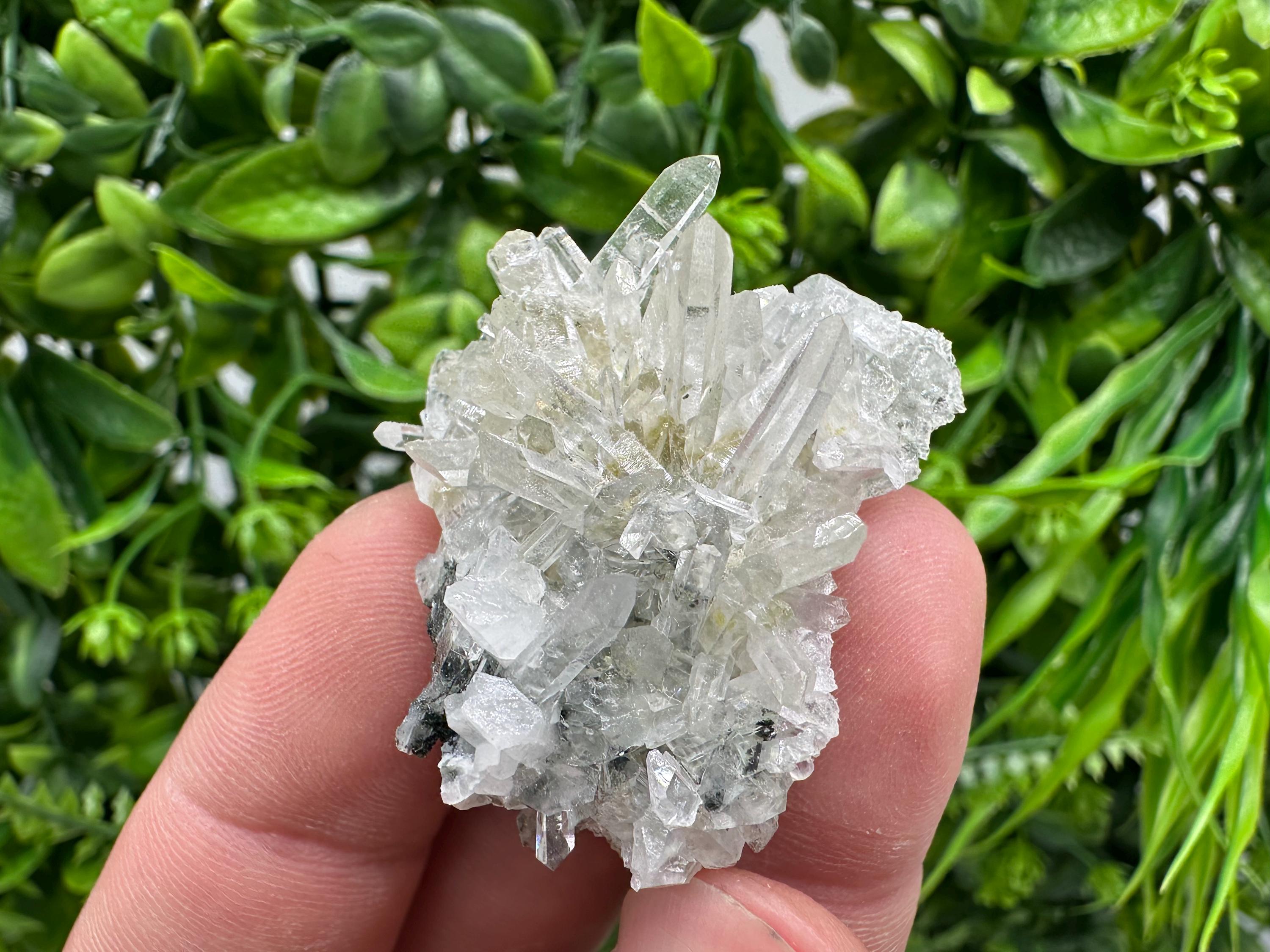 Transparent Quartz on Chlorite Matrix, Borieva Mine Mineral Specimen