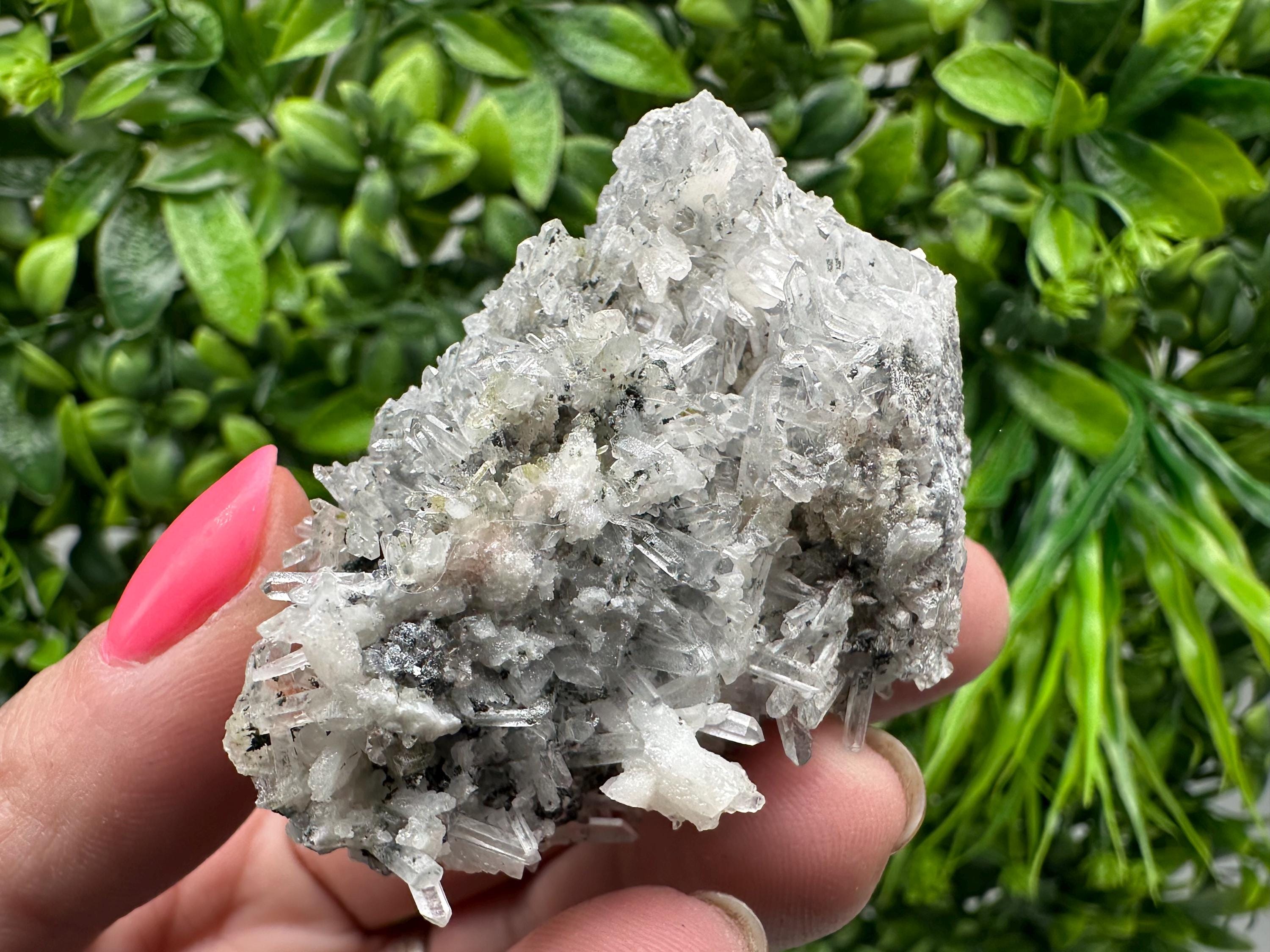 Green Quartz Crystal Specimen, Chlorite Sphalerite Inclusions