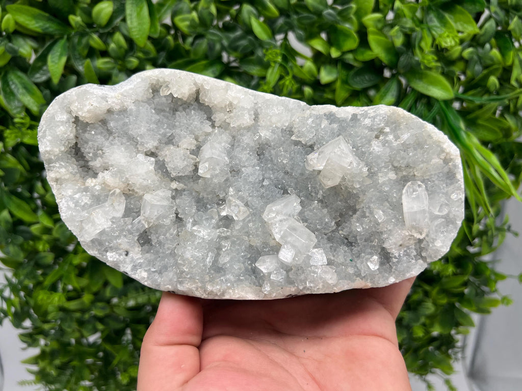 Apophyllite on Chalcedony Specimen: India Minerals, Crystal Collection