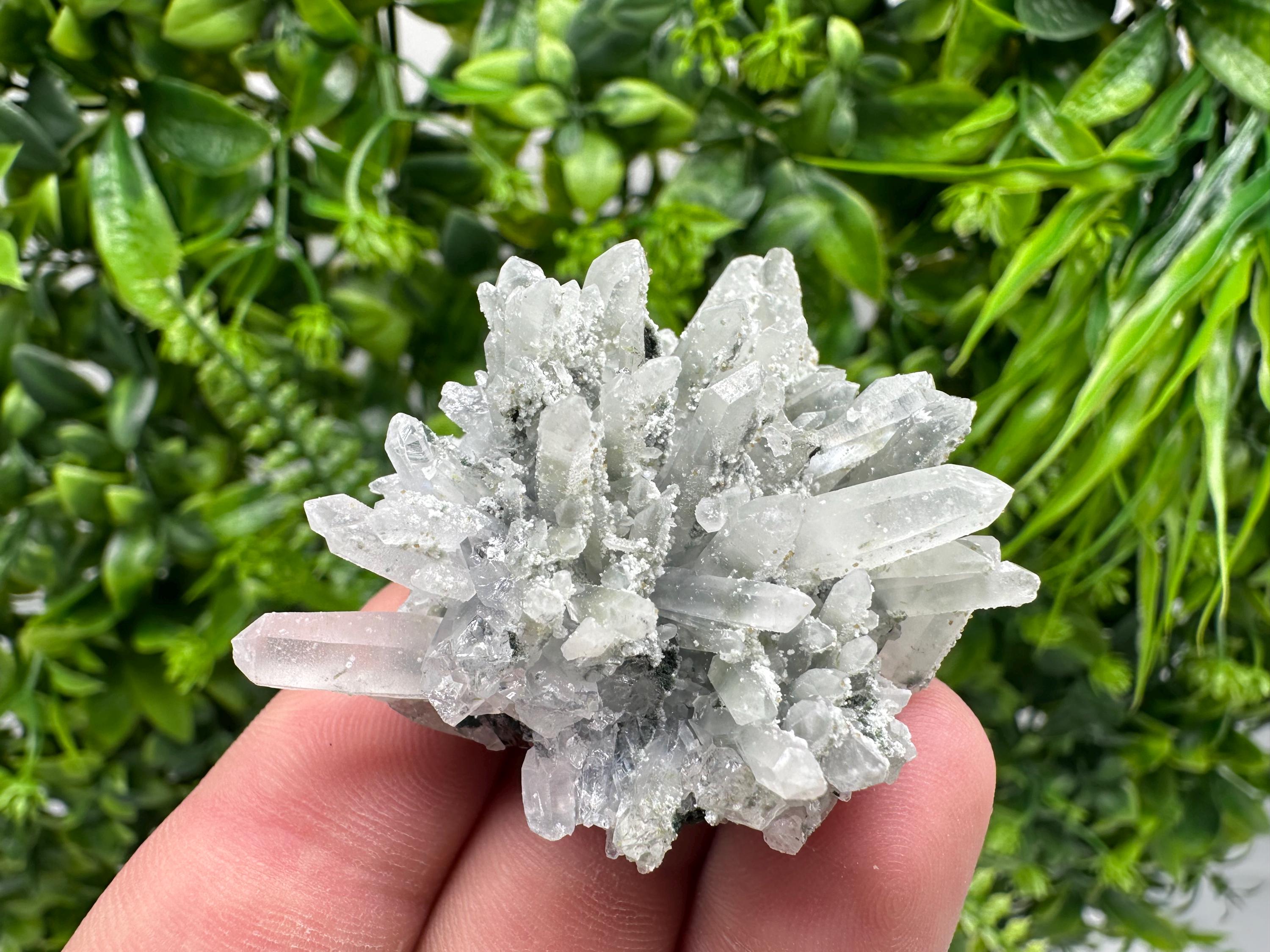 Chlorite Quartz Cluster, Borieva Mine Mineral Specimen