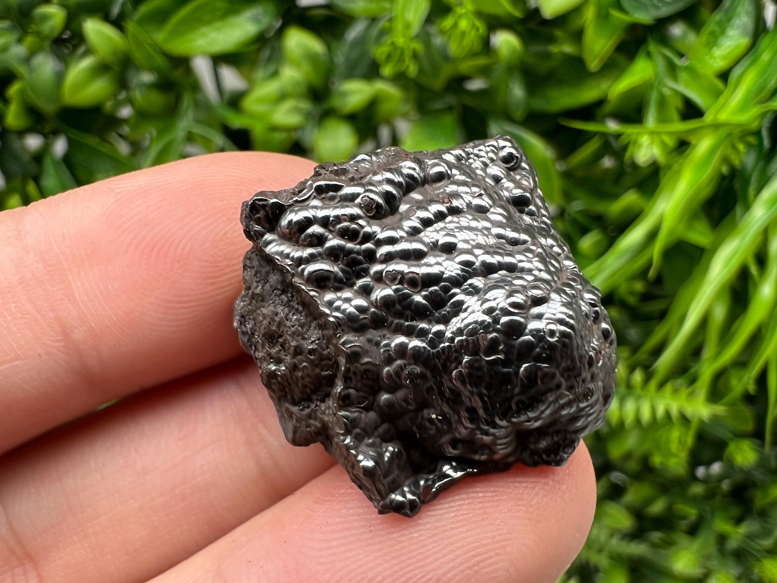 Botryoidal Black Hematite Specimen: Moroccan Crystal, Chakra Reiki