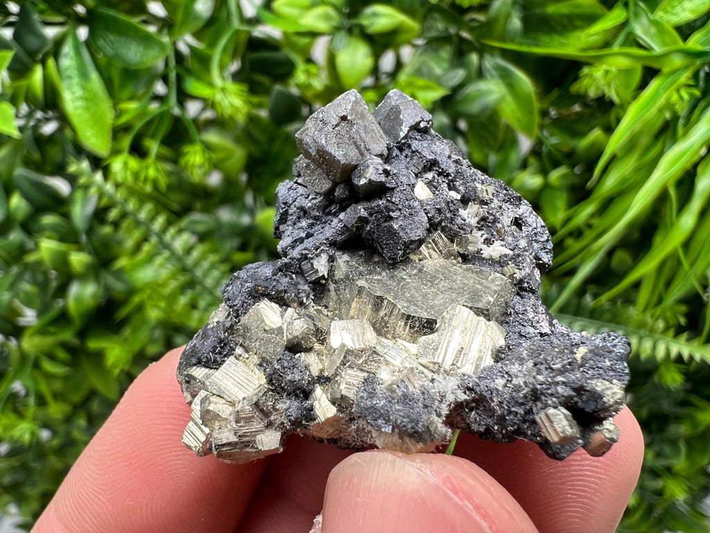 Golden Pyrite,Sphalerite from 9th September mine,Madan,Bulgaria,natural,collectible mineral specimen,home decor crystal,Pyrite cluster,