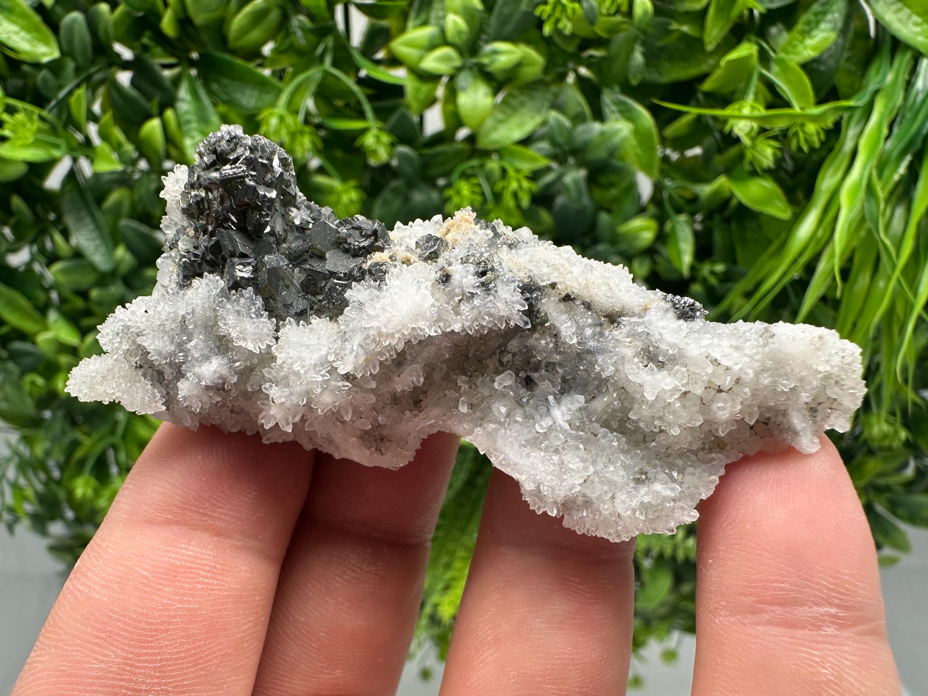 Sphalerite Cleiophane on Quartz, Krushev Dol Mine, Bulgaria