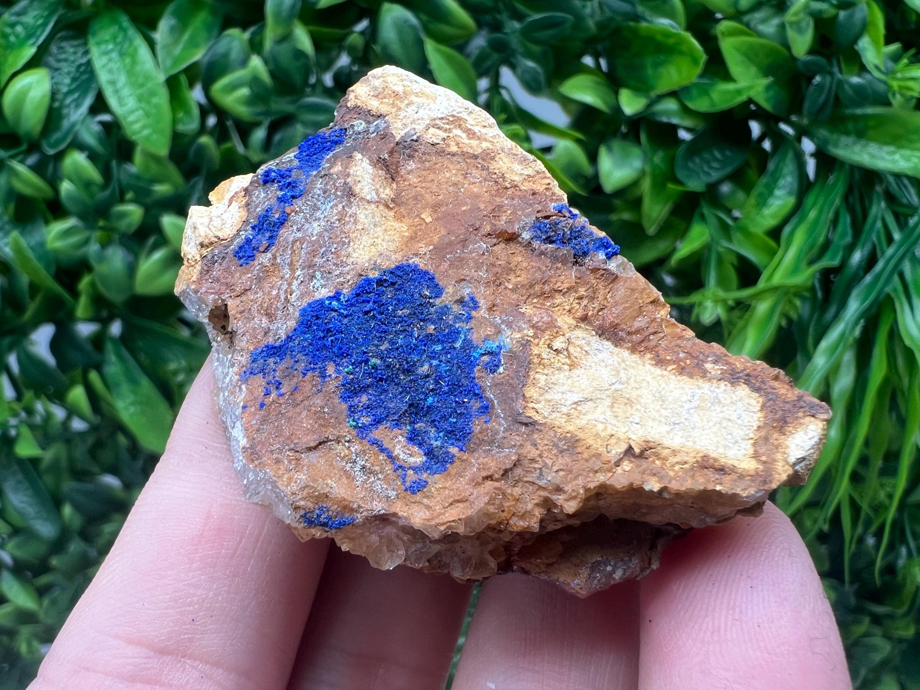 Azurite Malachite Mineral Specimen: Moroccan Blue-Green Crystal, Home Decor