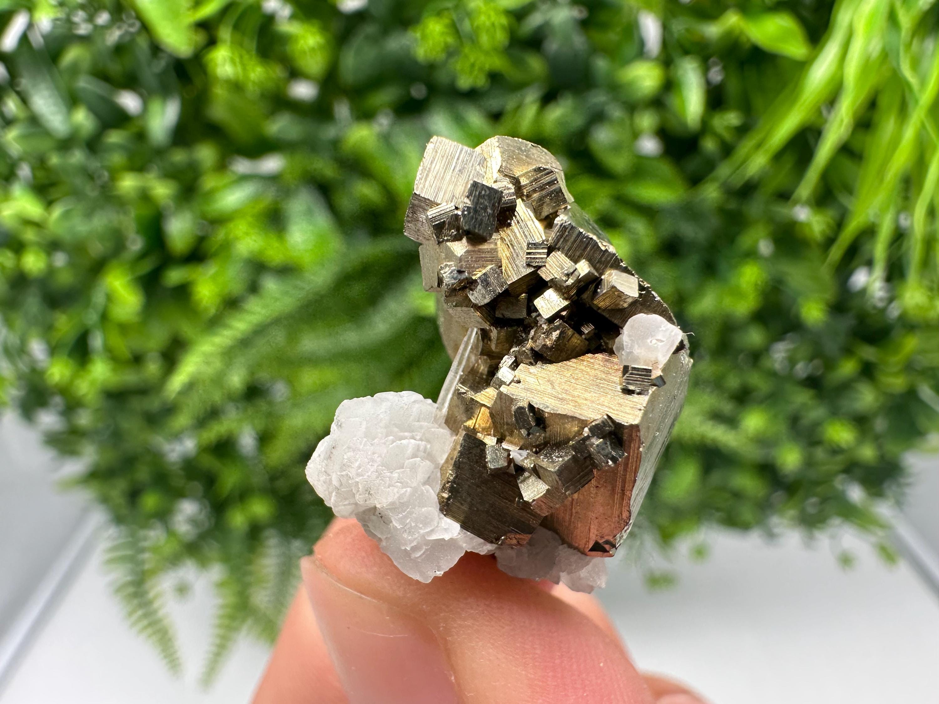 Wonderful Rainbow Pyrite whit Calcite,natural minerals souvenir Crystal,collection stone,rare minerals,home decor,Borieva Bulgaria