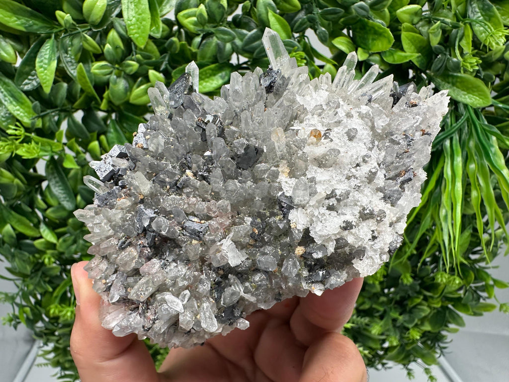 Stunning Quartz whit Galena,Hematite,Iron oxide from 9th September mine,natural,collectible mineral specimen,home decor stone,gift,crystal