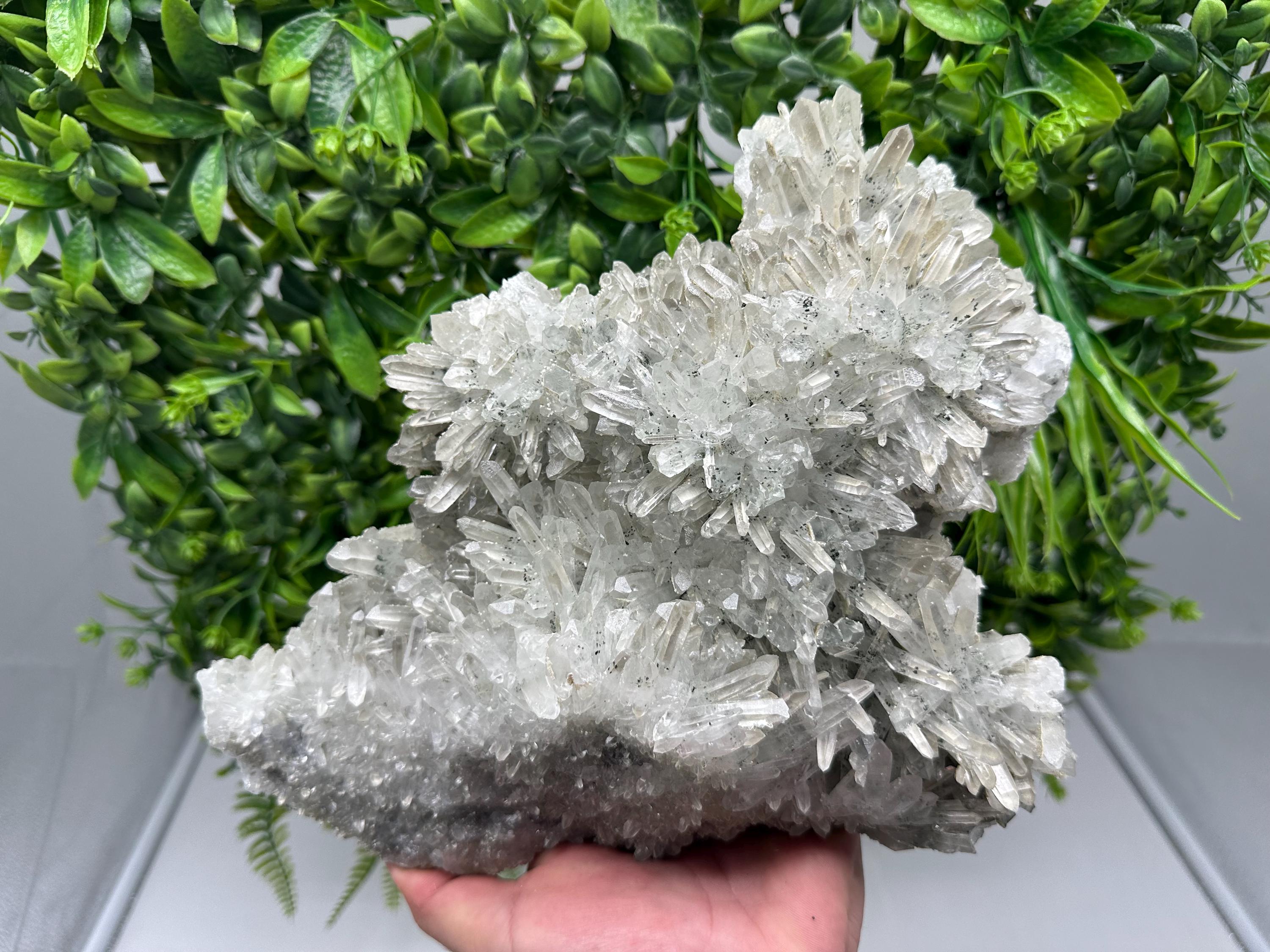 Extra Large Quartz inclusions Chlorite and Sphalerite/ Natural minerals/ Souvenir crystal gift minerals famous Krushev dol/Madan