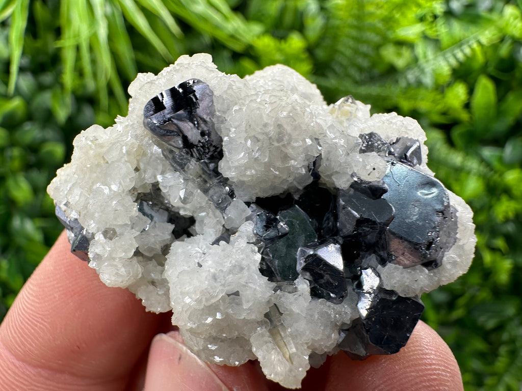 Galena with Calcite and Quartz: Natural Mineral Souvenir