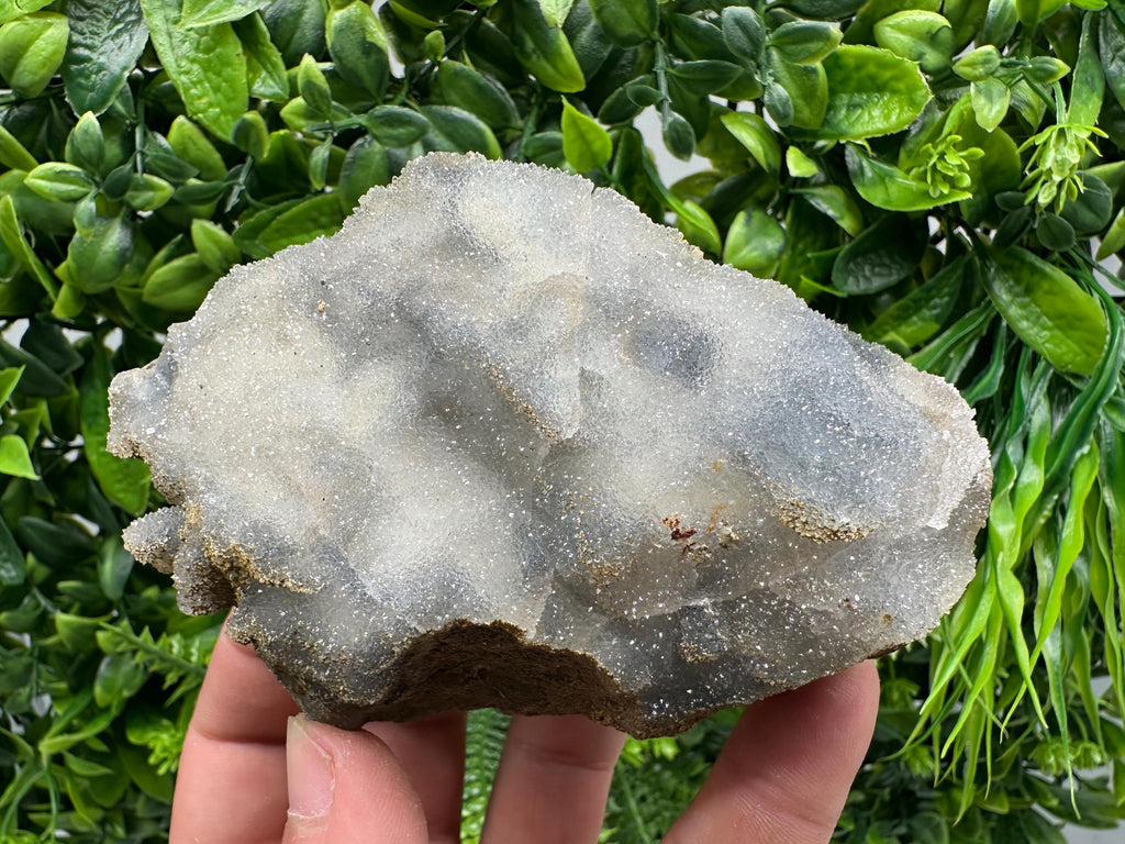 Blue Chalcedony Quartz with Chlorite Inclusions, Bulgaria Mineral Specimen