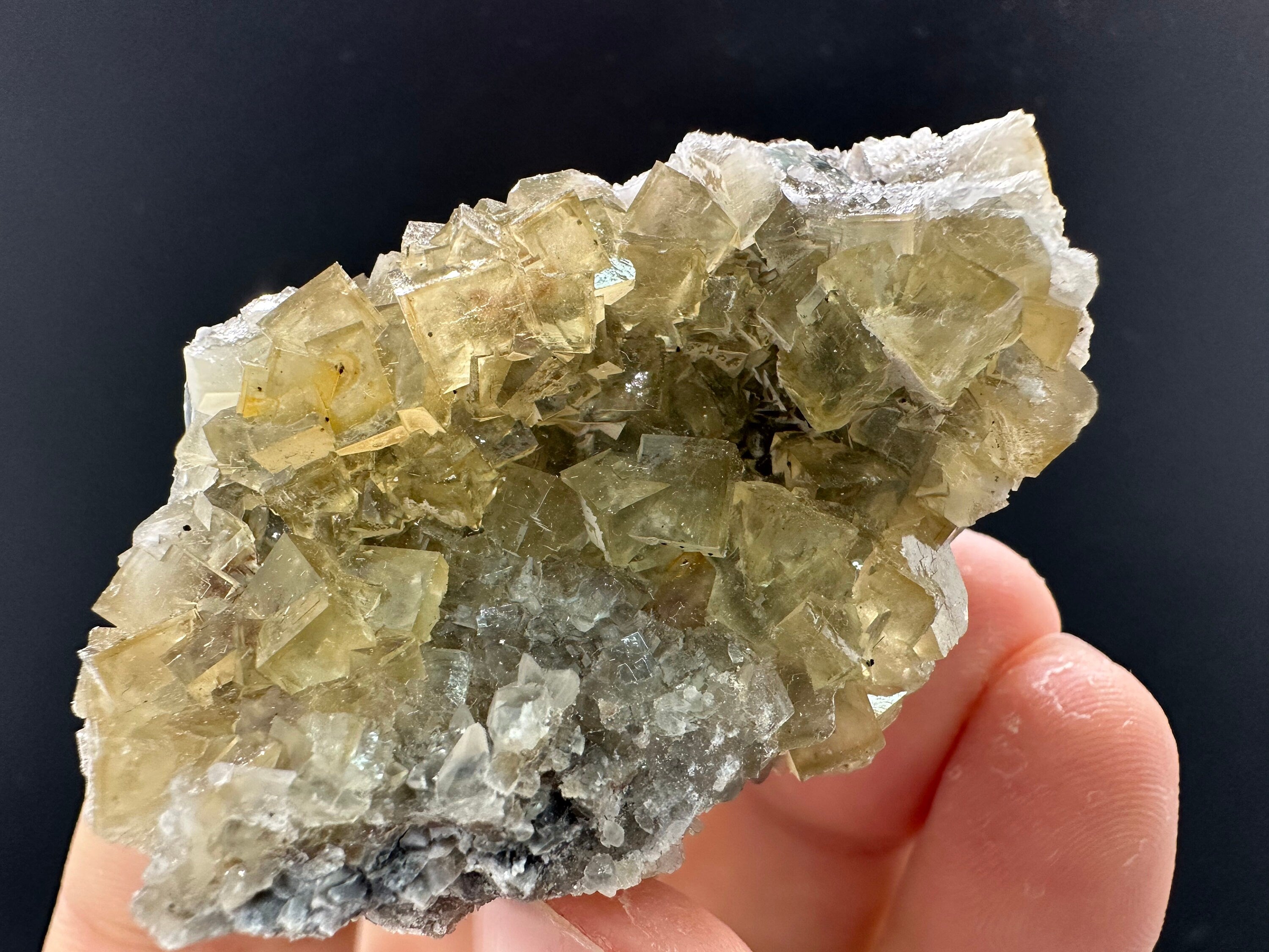 Yellow Fluorite Mineral Specimen from Spain