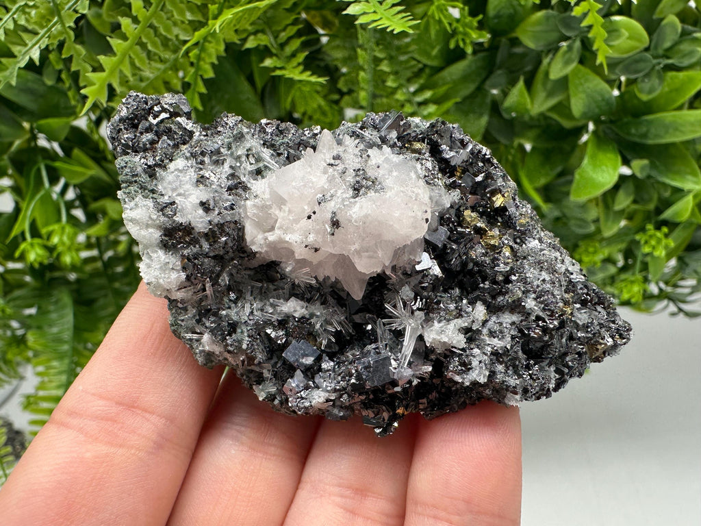Pyrite on Green Quartz Specimen, Borieva Mine, Bulgaria