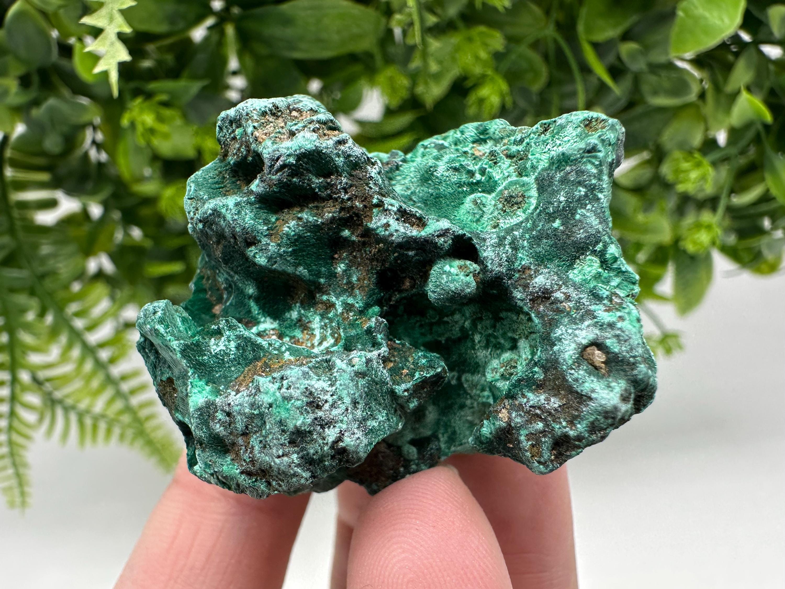 Polished Green Malachite Crystal from Congo, Natural Specimen, Chakra Stone