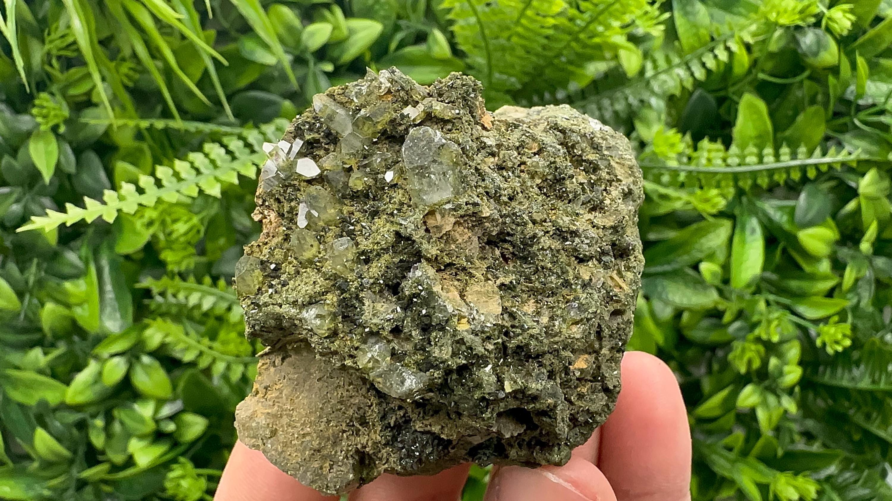 Rainbow Epidote with Quartz, Hakkari Turkey Mineral Specimen