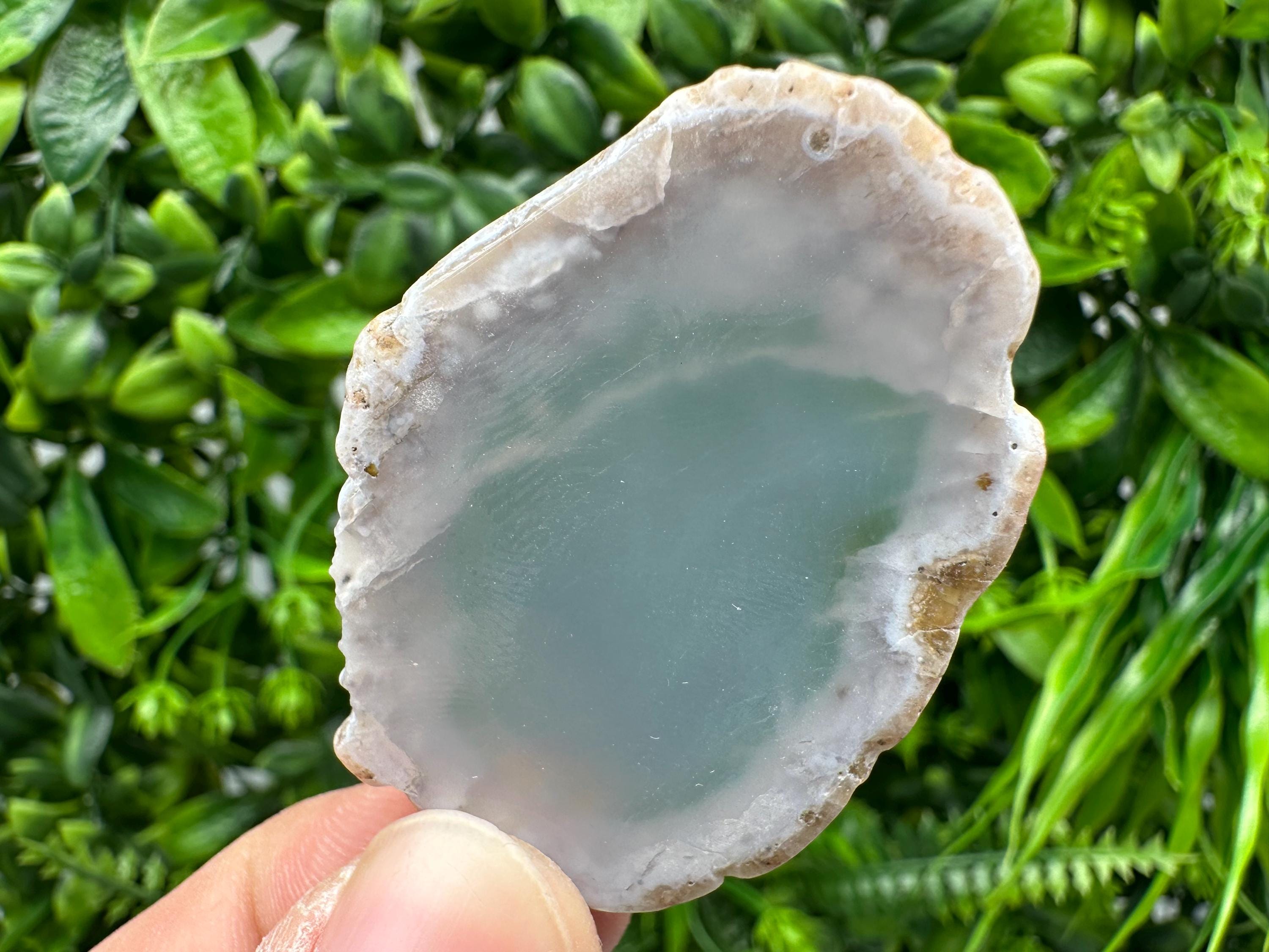 Small Agate Slice: Polished Quartz Crystal, Spiritual Healing Stone