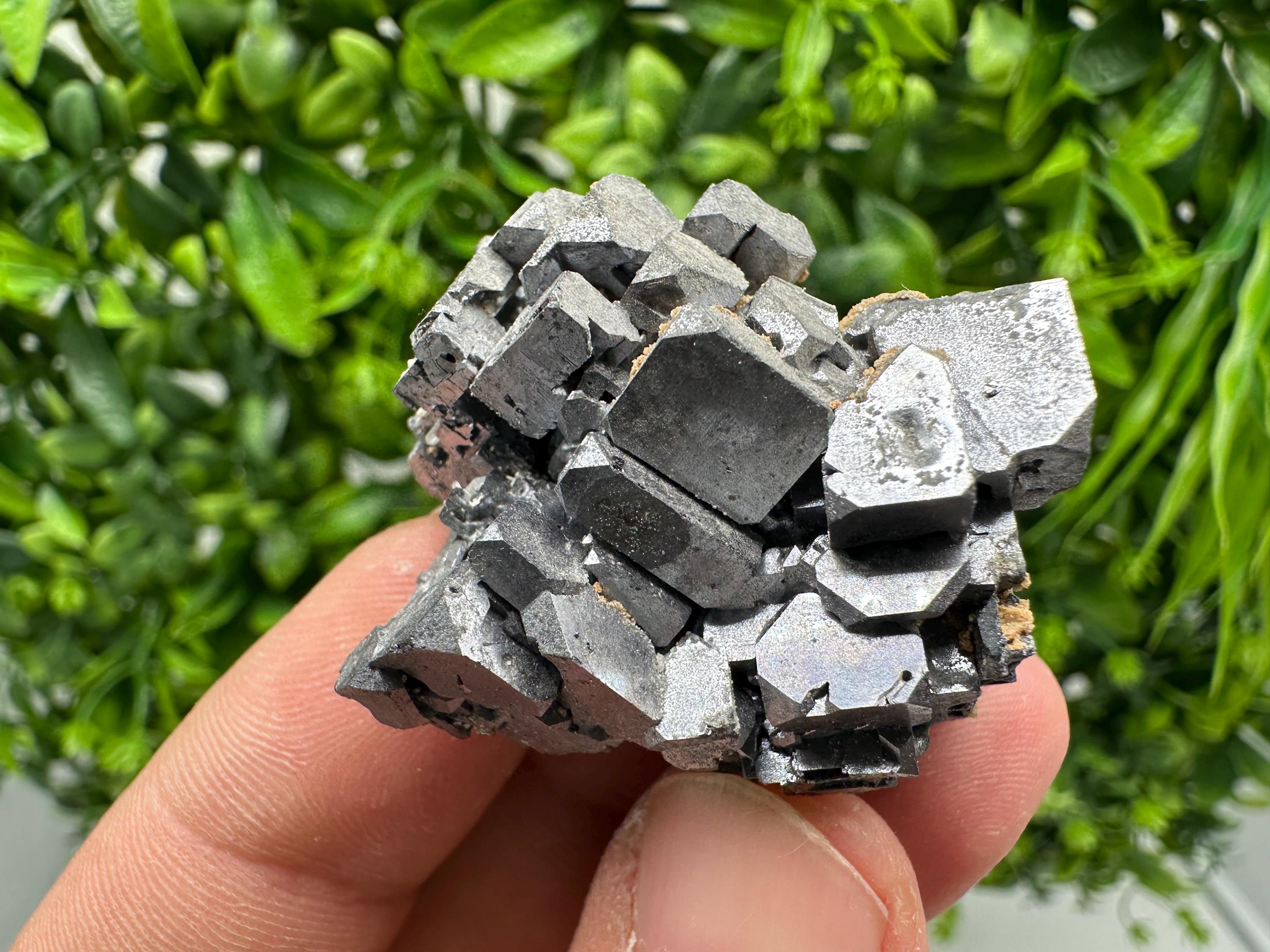 Aesthetic Natural shiny Galena whit Siderite and Quartz from 9 th September mine,Bulgaria,collection specimen,rare galena,Galena cluster