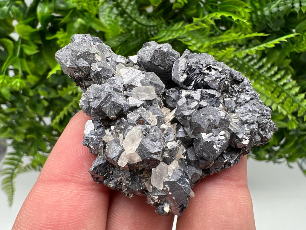 Galena Chalcopyrite Cluster on Calcite Quartz, Bulgaria Mineral Specimen