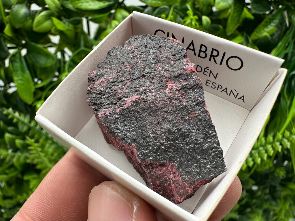 Red Cinnabar Crystal Specimen: Raw Mineral from Almaden, Spain