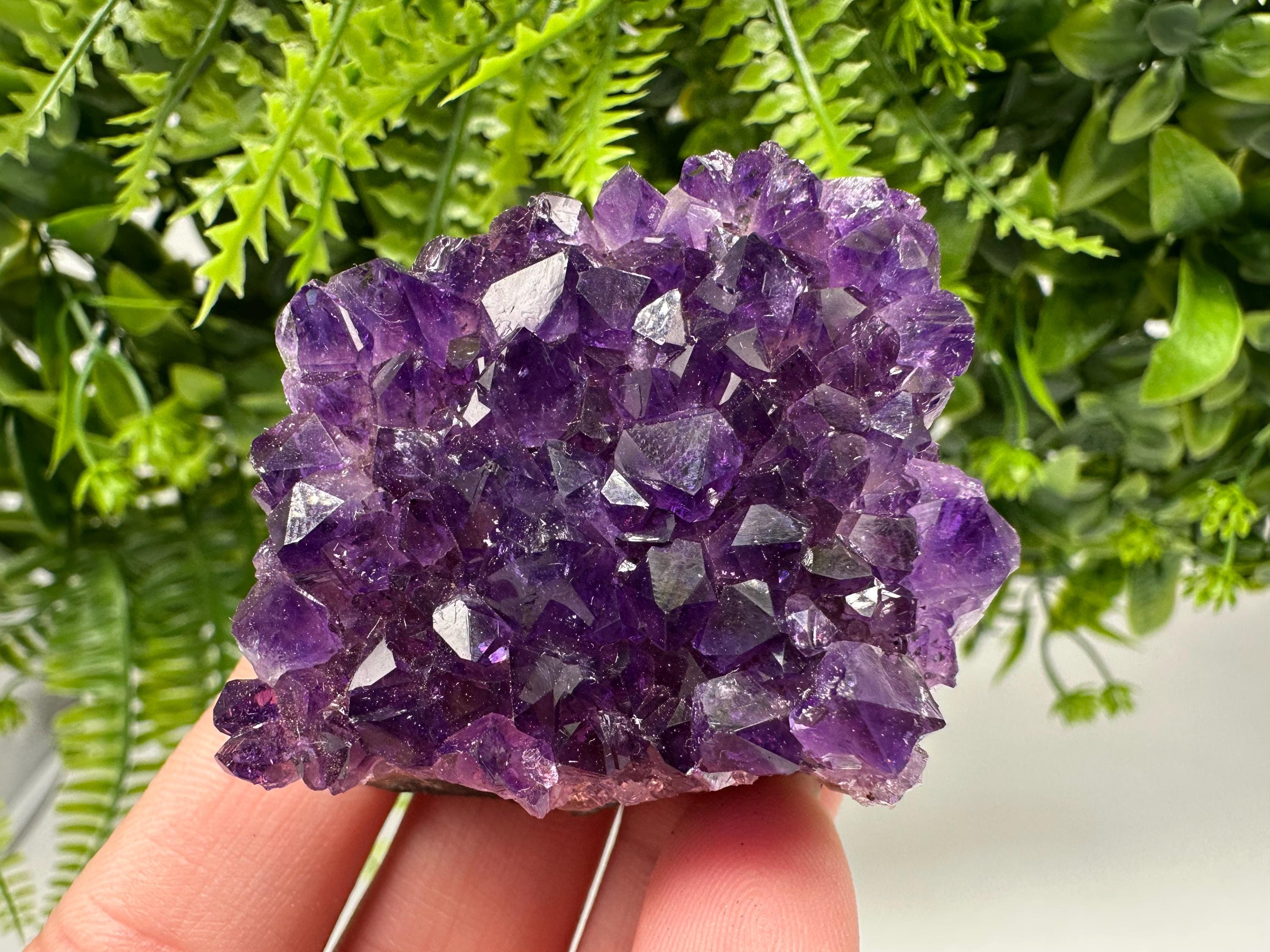 Uruguay Amethyst Crystal: Purple Quartz Home Decor, Energy Stone