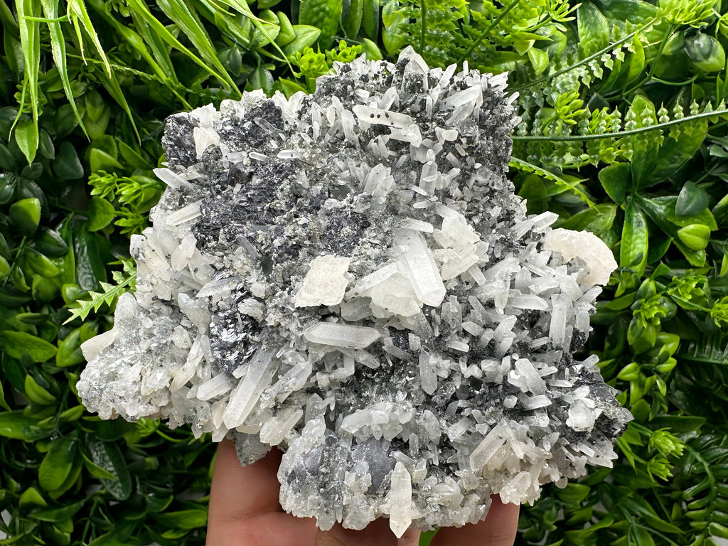 Sphalerite Calcite on Quartz, Borieva Mine Mineral Specimen
