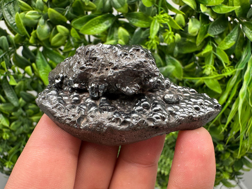 Botryoidal Black Hematite Specimen: Moroccan Crystal for Reiki Chakra