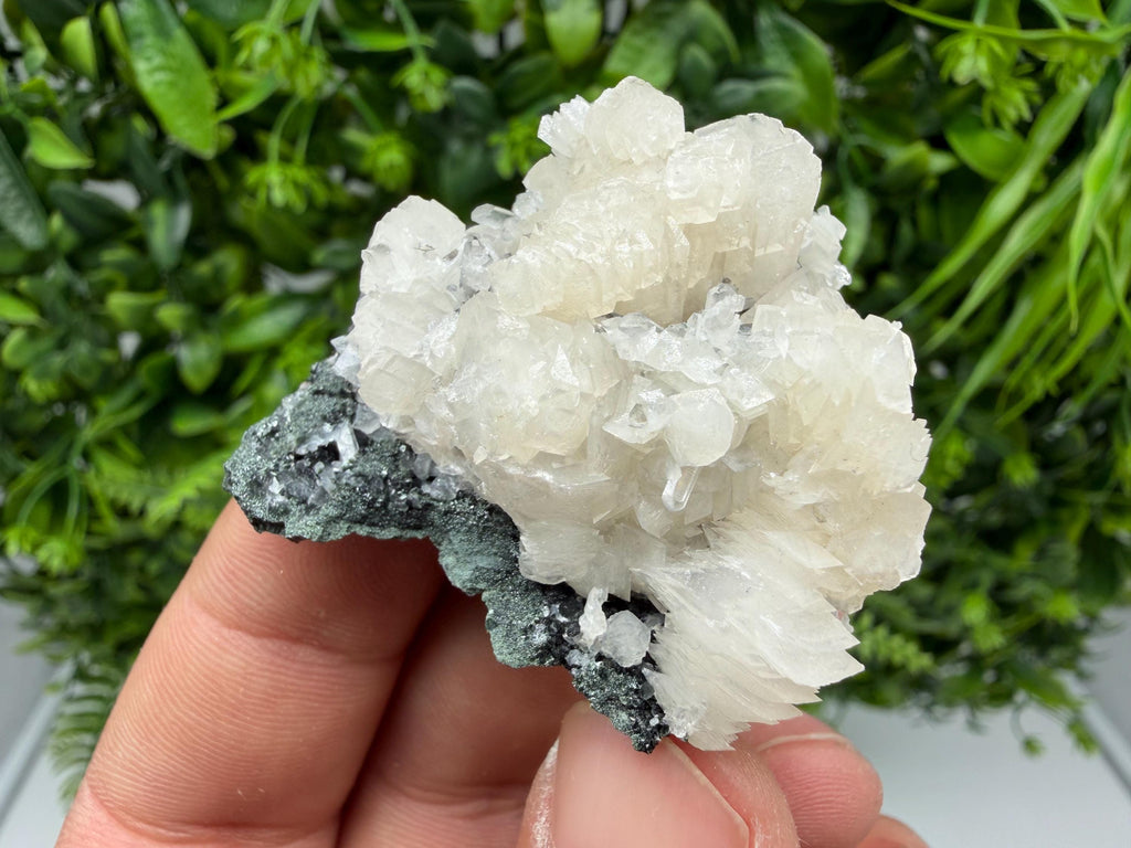 Wonderful Calcite,Quartz on Chlorite matrix,from Borieva mine,Madan,Bulgaria,natural collection mineral specimen,rare crystal,home decor