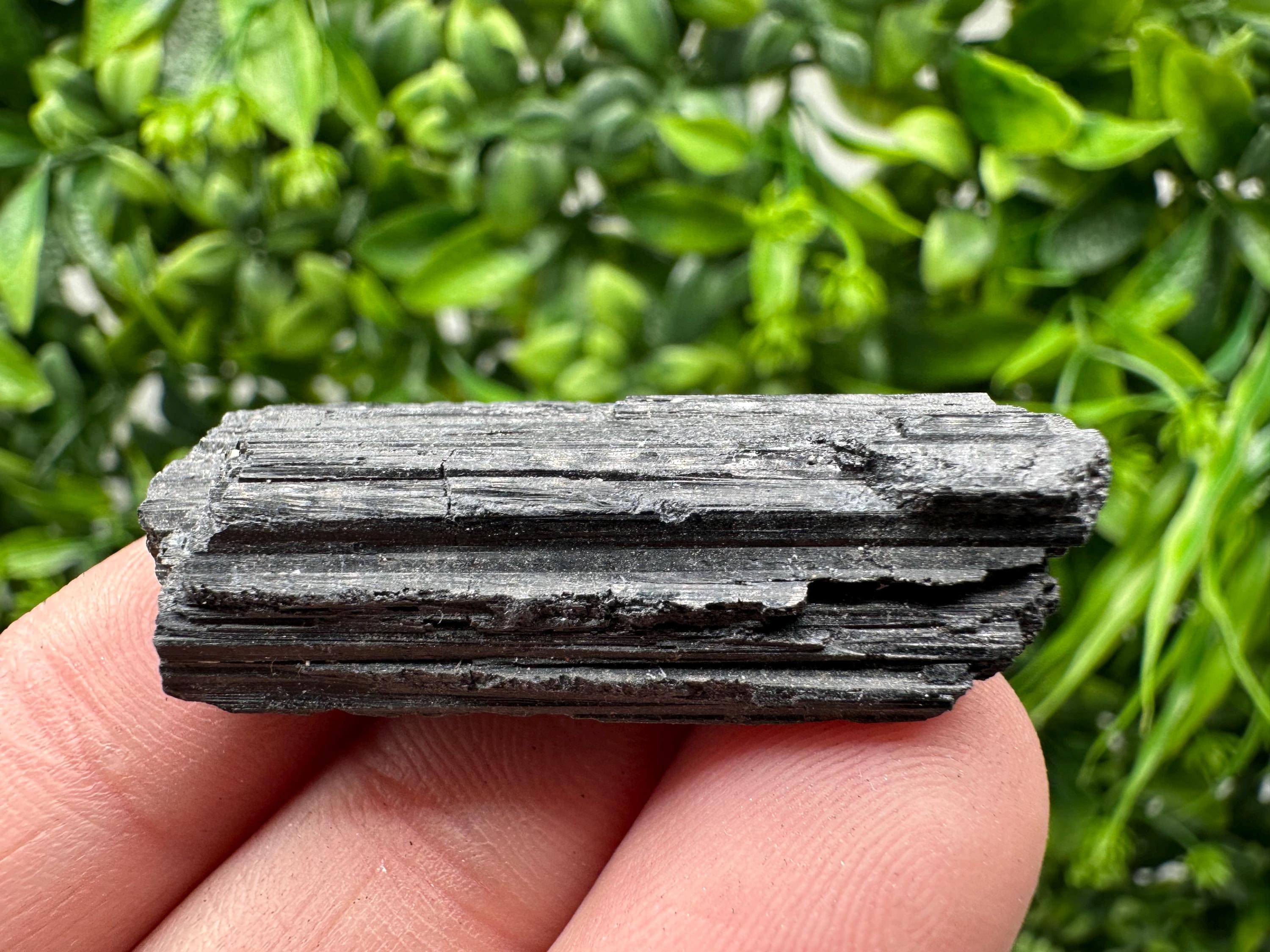 Natural Black Tourmaline Crystal – Raw Protective Stone, Healing Crystal, Grounding Mineral Gift