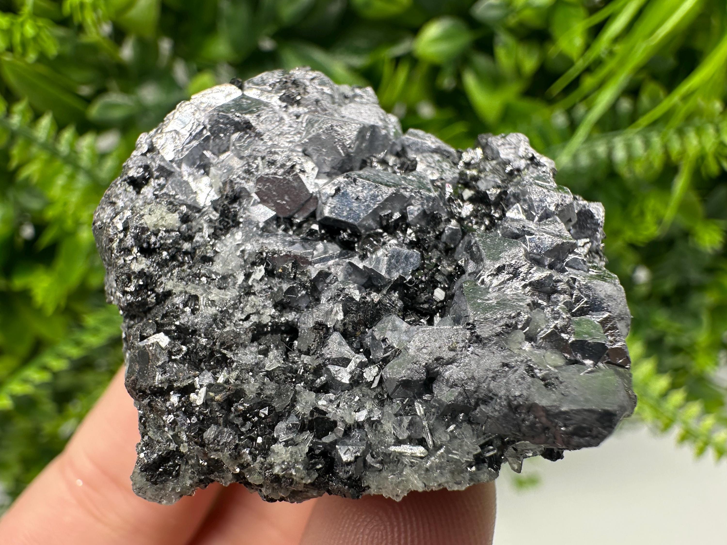 Shiny Galena Cluster, Borieva Mine, Bulgaria: Natural Mineral Decor