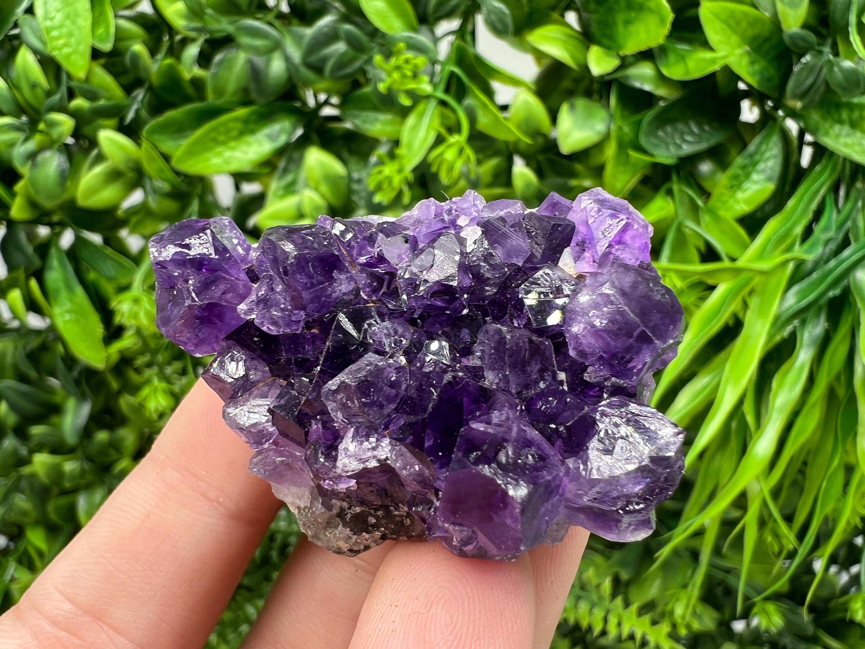 Uruguay Amethyst Crystal: Purple Quartz Home Decor, Energy Stone