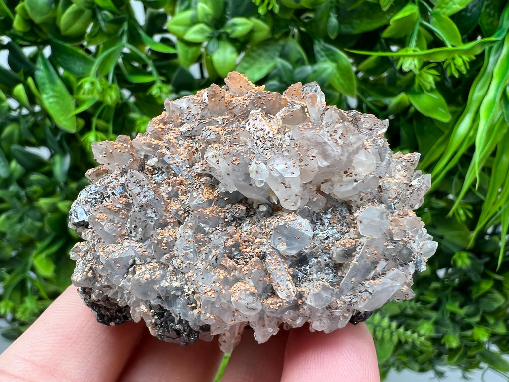 Stunning Quartz whit dolomite on Sphalerite and Galena,from Krushev dol mine,Bulgaria,natural collection mineral specimen,home decor crystal