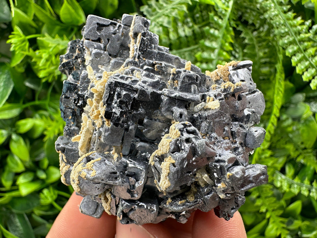 Rare Skeleton Galena Cluster: Natural Crystal Mineral Souvenir